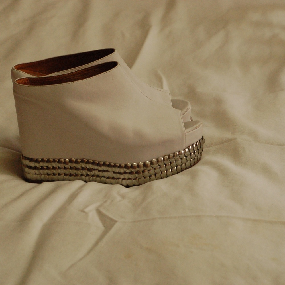 Jeffrey Campbell Women White  Shoes Wedge Sz 8.5 M